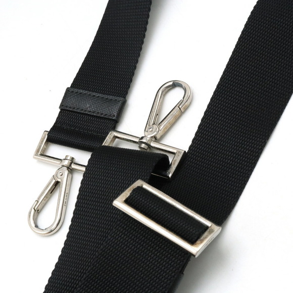 Prada Bag Leather Nero Nylon Tote Black 2WAY - Picture 7 of 9